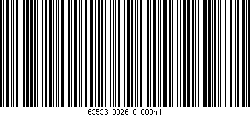 Código de barras (EAN, GTIN, SKU, ISBN): '63536_3326_0_800ml'