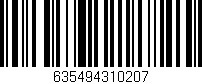 Código de barras (EAN, GTIN, SKU, ISBN): '635494310207'