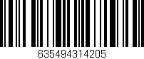 Código de barras (EAN, GTIN, SKU, ISBN): '635494314205'