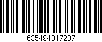 Código de barras (EAN, GTIN, SKU, ISBN): '635494317237'
