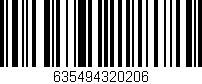 Código de barras (EAN, GTIN, SKU, ISBN): '635494320206'