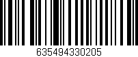 Código de barras (EAN, GTIN, SKU, ISBN): '635494330205'