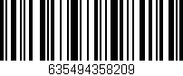 Código de barras (EAN, GTIN, SKU, ISBN): '635494358209'