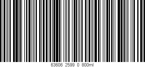 Código de barras (EAN, GTIN, SKU, ISBN): '63606_2599_0_800ml'