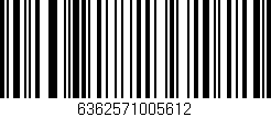 Código de barras (EAN, GTIN, SKU, ISBN): '6362571005612'