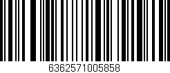 Código de barras (EAN, GTIN, SKU, ISBN): '6362571005858'