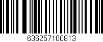 Código de barras (EAN, GTIN, SKU, ISBN): '636257100813'