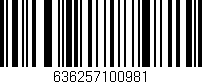Código de barras (EAN, GTIN, SKU, ISBN): '636257100981'