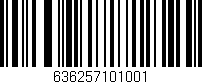Código de barras (EAN, GTIN, SKU, ISBN): '636257101001'