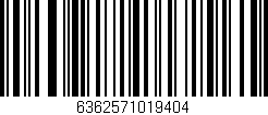 Código de barras (EAN, GTIN, SKU, ISBN): '6362571019404'
