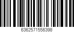 Código de barras (EAN, GTIN, SKU, ISBN): '6362571556398'