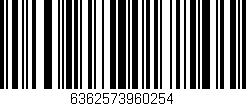 Código de barras (EAN, GTIN, SKU, ISBN): '6362573960254'
