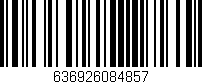 Código de barras (EAN, GTIN, SKU, ISBN): '636926084857'