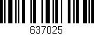 Código de barras (EAN, GTIN, SKU, ISBN): '637025'