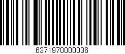 Código de barras (EAN, GTIN, SKU, ISBN): '6371970000036'