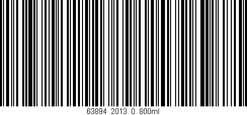 Código de barras (EAN, GTIN, SKU, ISBN): '63894_2013_0_800ml'
