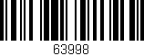 Código de barras (EAN, GTIN, SKU, ISBN): '63998'