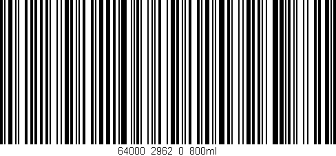 Código de barras (EAN, GTIN, SKU, ISBN): '64000_2962_0_800ml'