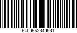 Código de barras (EAN, GTIN, SKU, ISBN): '6400553849981'