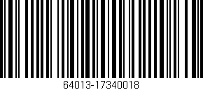 Código de barras (EAN, GTIN, SKU, ISBN): '64013-17340018'