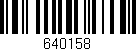 Código de barras (EAN, GTIN, SKU, ISBN): '640158'