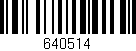 Código de barras (EAN, GTIN, SKU, ISBN): '640514'
