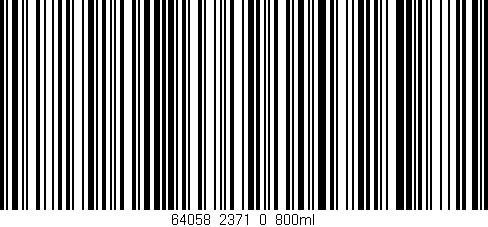 Código de barras (EAN, GTIN, SKU, ISBN): '64058_2371_0_800ml'