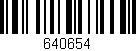 Código de barras (EAN, GTIN, SKU, ISBN): '640654'