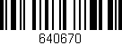 Código de barras (EAN, GTIN, SKU, ISBN): '640670'