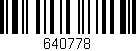 Código de barras (EAN, GTIN, SKU, ISBN): '640778'