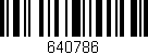 Código de barras (EAN, GTIN, SKU, ISBN): '640786'