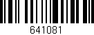 Código de barras (EAN, GTIN, SKU, ISBN): '641081'