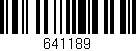 Código de barras (EAN, GTIN, SKU, ISBN): '641189'