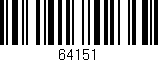 Código de barras (EAN, GTIN, SKU, ISBN): '64151'