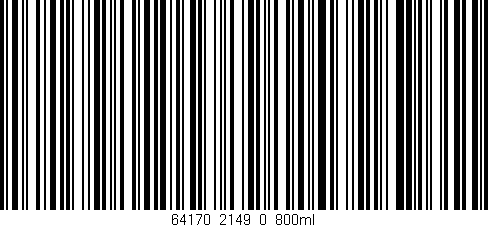 Código de barras (EAN, GTIN, SKU, ISBN): '64170_2149_0_800ml'