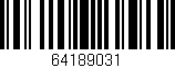 Código de barras (EAN, GTIN, SKU, ISBN): '64189031'