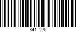 Código de barras (EAN, GTIN, SKU, ISBN): '641/278'