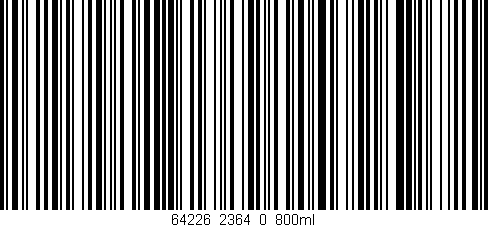 Código de barras (EAN, GTIN, SKU, ISBN): '64226_2364_0_800ml'