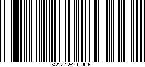 Código de barras (EAN, GTIN, SKU, ISBN): '64232_3252_0_800ml'