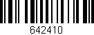 Código de barras (EAN, GTIN, SKU, ISBN): '642410'