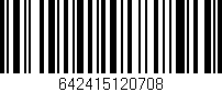 Código de barras (EAN, GTIN, SKU, ISBN): '642415120708'