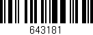 Código de barras (EAN, GTIN, SKU, ISBN): '643181'