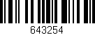Código de barras (EAN, GTIN, SKU, ISBN): '643254'