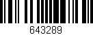 Código de barras (EAN, GTIN, SKU, ISBN): '643289'
