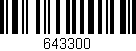 Código de barras (EAN, GTIN, SKU, ISBN): '643300'