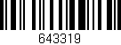 Código de barras (EAN, GTIN, SKU, ISBN): '643319'