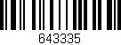 Código de barras (EAN, GTIN, SKU, ISBN): '643335'