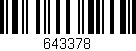 Código de barras (EAN, GTIN, SKU, ISBN): '643378'
