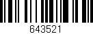 Código de barras (EAN, GTIN, SKU, ISBN): '643521'
