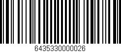 Código de barras (EAN, GTIN, SKU, ISBN): '6435330000026'